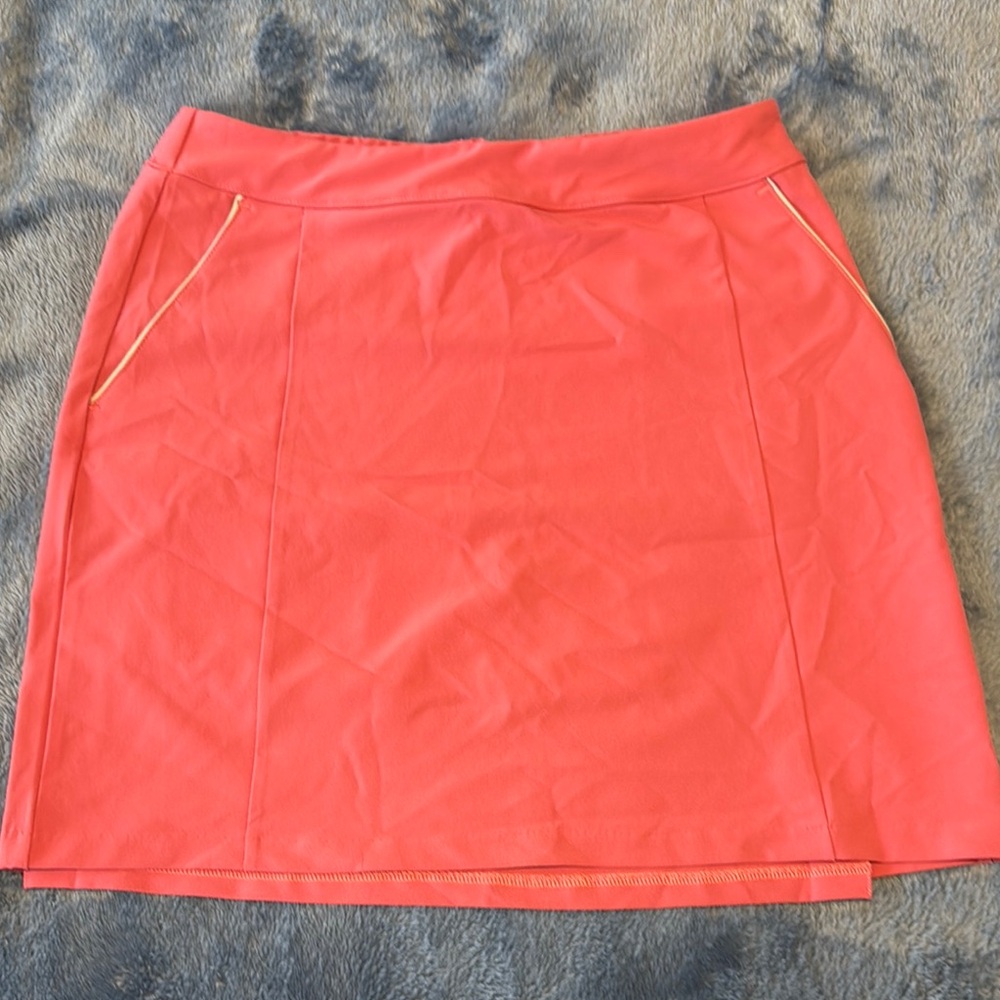 Orange and Pink Mini Pencil Skirt for Casual Wear